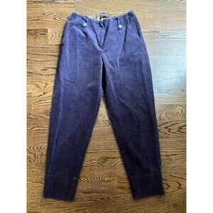 Catherine Andre Purple Corduroy Trousers Pants Size S